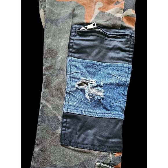 Jordan Craig Jeans Boy 12 Slim Camo Patchwork Legacy Edition Distressed Woodland - Picture 11 of 16